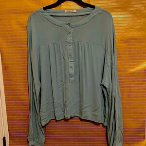 MISSLOOK~BLOUSE~BLUE~ LONG SLEEVE~ S-M